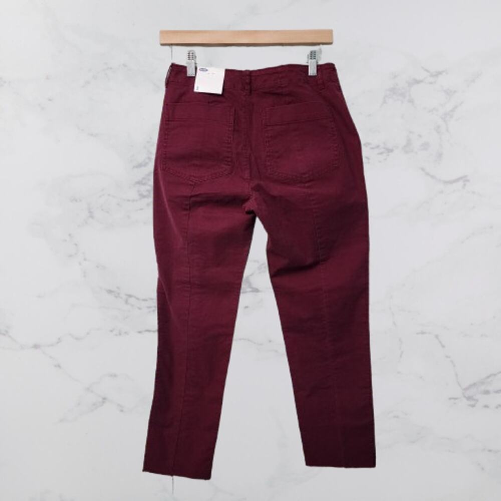 Old Navy Utility Straight Pants NWT Size 2 Raw Hem Pockets